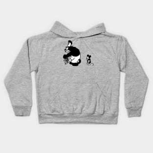 Steamboat Willie with Angry Cat and Sad Mouse Kids Hoodie